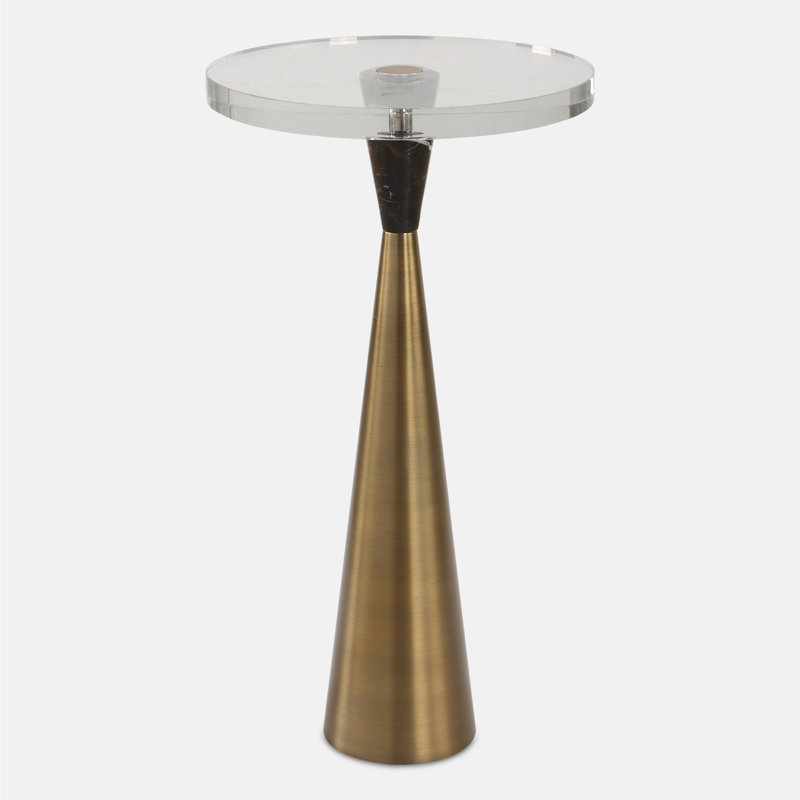 Sarepta Tapered Brass Accent Table