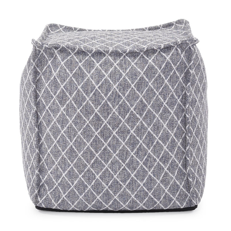 Pouf carré carré naturel, Gris