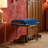 Daija Blue Velvet Upholstered Ottoman