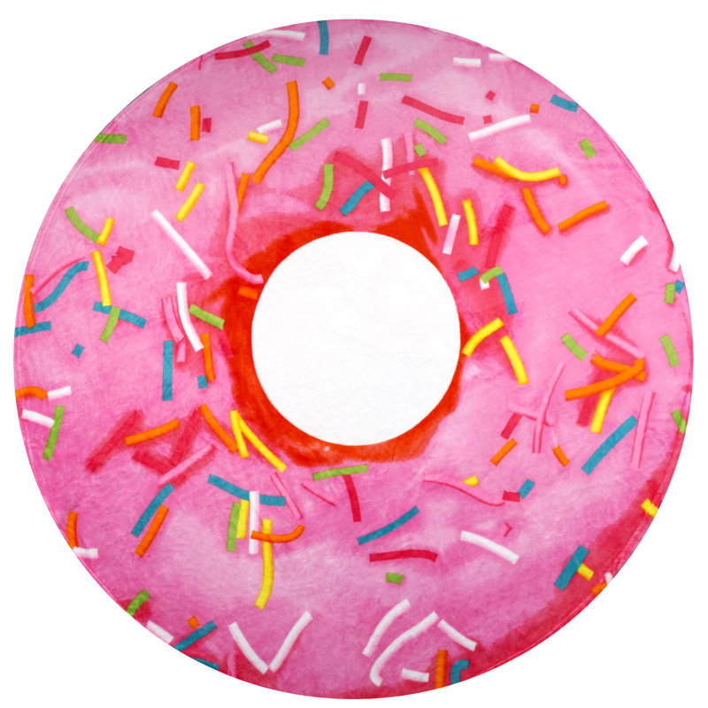 Zulay Kitchen Donut Throw Blanket with Donut Box Gift Packaging, 36" W x 36" L