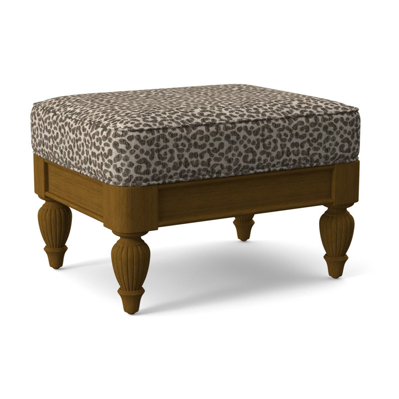 Grand View Ottoman, Havana Finish, Black Buffalo Check; 0120-81