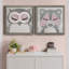 Chouette - ensemble de 2 peintures sur toile encadrées-177496409-177496414