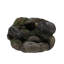 23.75" High Hand Crafted Weather Resistant Floor Fountain, Moss + Black