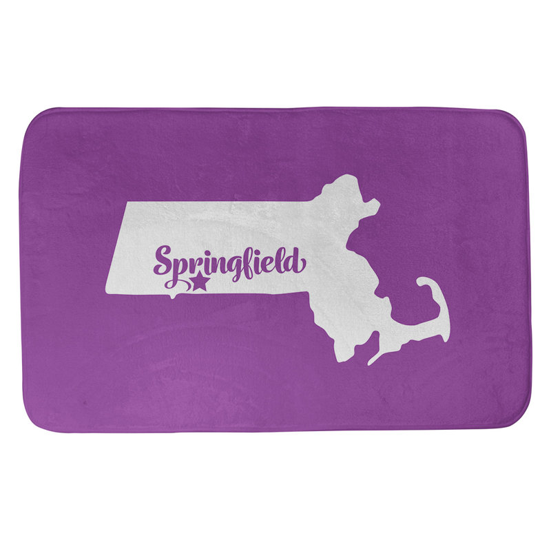 Tapis de salle de bain springfield massachusetts, l 17 po x L 21 po, Violet