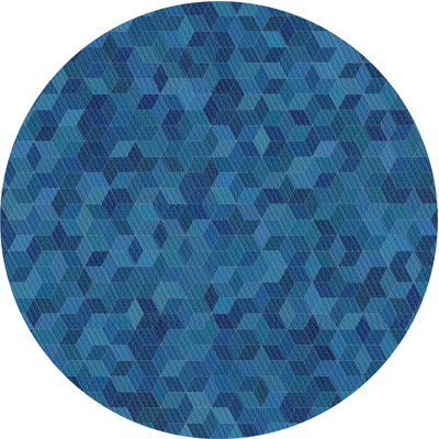 Tapis de zone bleue à motifs