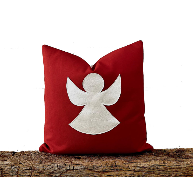 Housse de coussin Red Christmas Angel, H 19 po x l 19 po