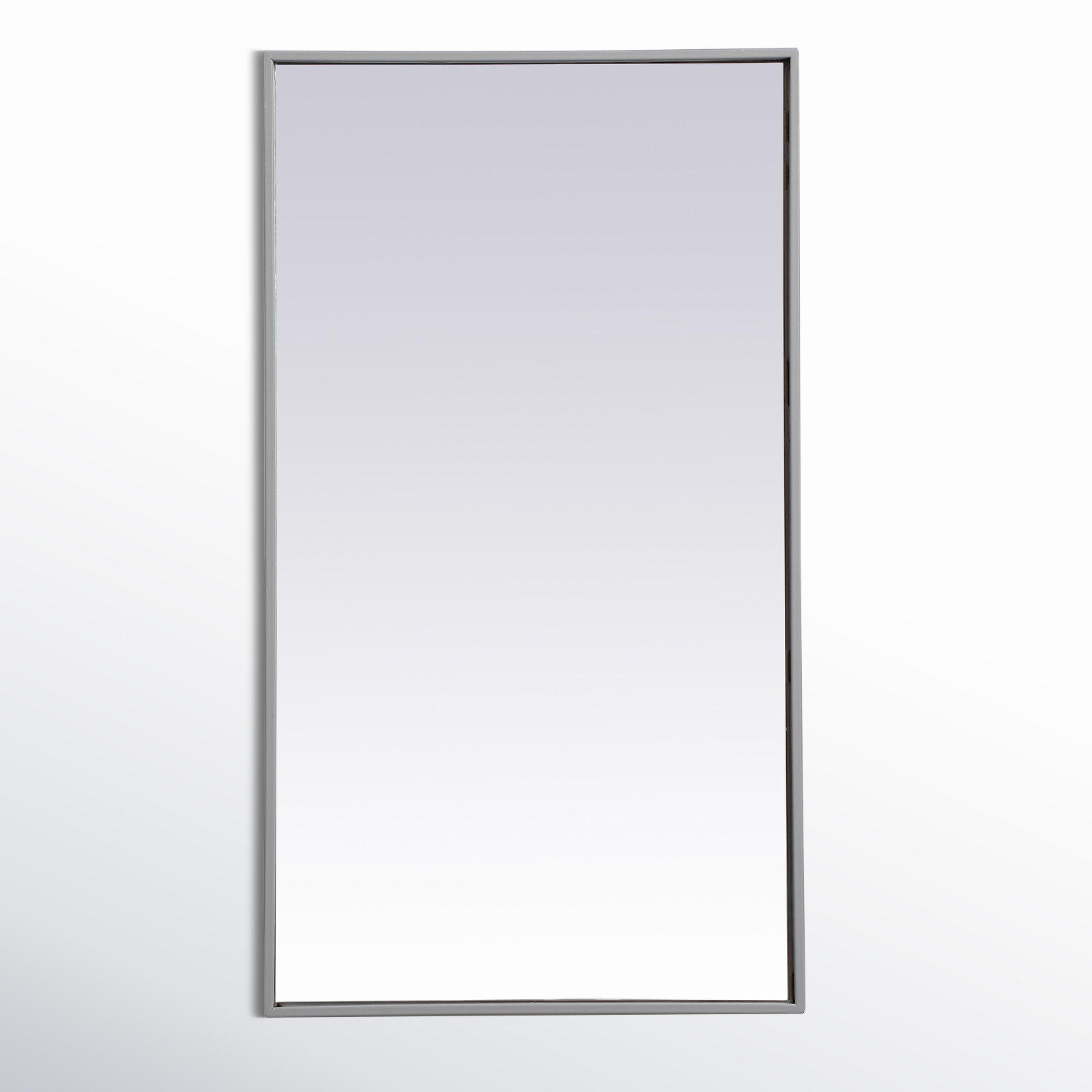 Sabine Metal Rectangle Wall Mirror, 36" x 20", Gray