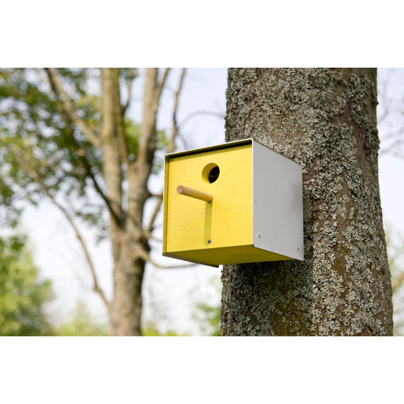 Nesting Box Mounted Birdhouse, Yellow