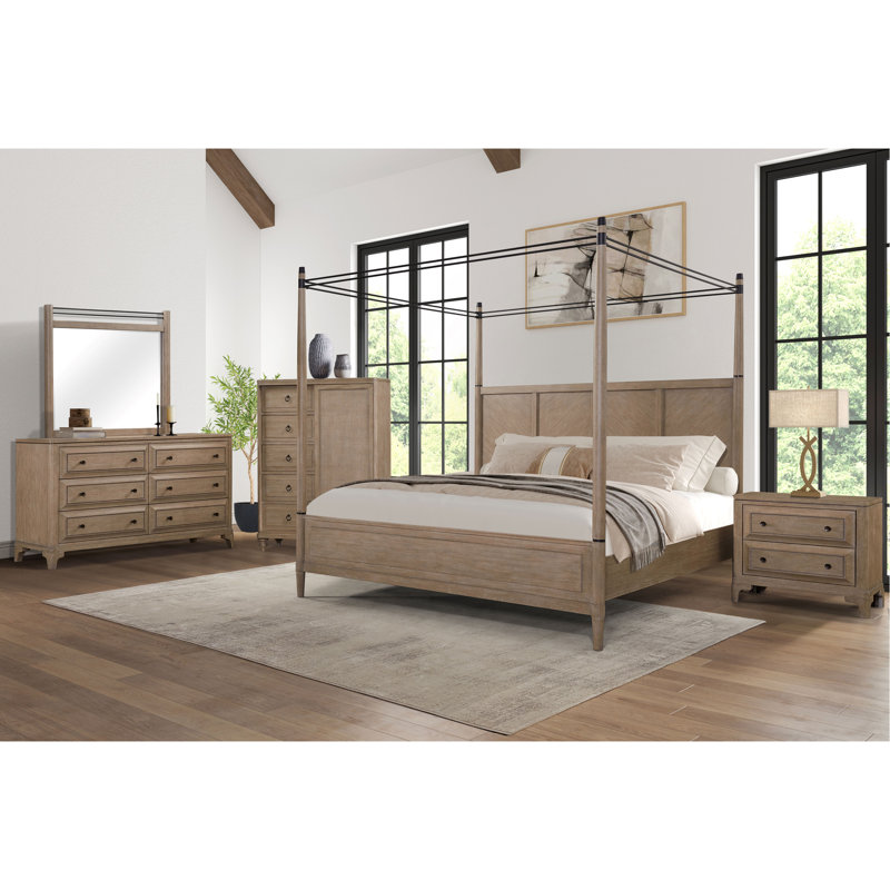 Commode 5 tiroirs finition sable
