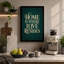 Home Is Where Love Resides Typography - Wrapped Canvas-369896406-369895469