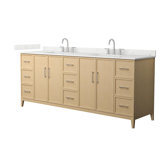 Elan 84'' Double Bathroom Vanity with Quartz Top