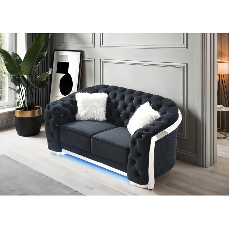 Wroclaw Loveseat, Black