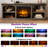 70" Farmhouse Fireplace Tv Stand For 80 Inch Tv, Large Tv Console Table For Living Room, Washed Gray-611362219