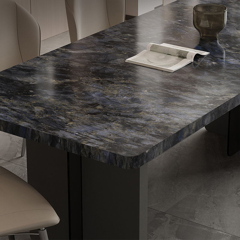 Table de salle à manger rectangulaire Blue Frêne, H 29,53 po x L 94,49 po x l 31,5 po