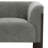 Upholstered Gray Chenille Modern Curved Arm Design Armchair With Solid Wood Legs-1496703150