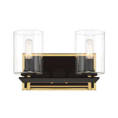 Metropolitan 2 Light Bath Lamp In Sand Coal With Honey Gold Acce Finish