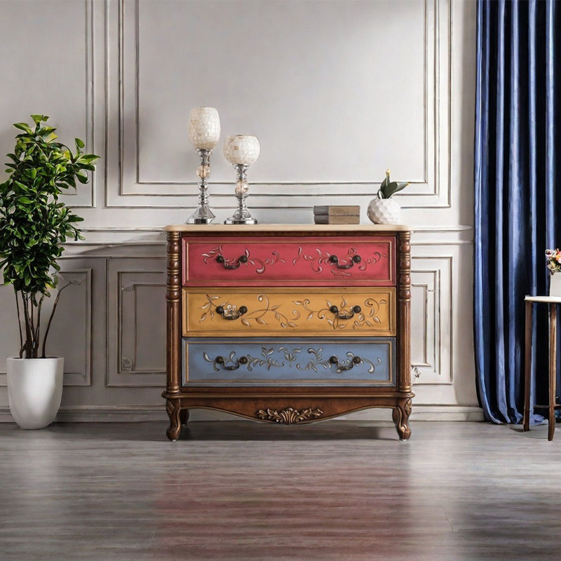 American style painted drawer accent chest