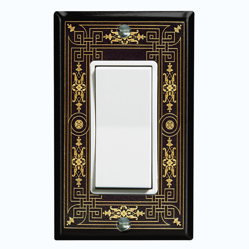 Patterned 1 - Gang Toggle Light Switch Standard Wall Plate