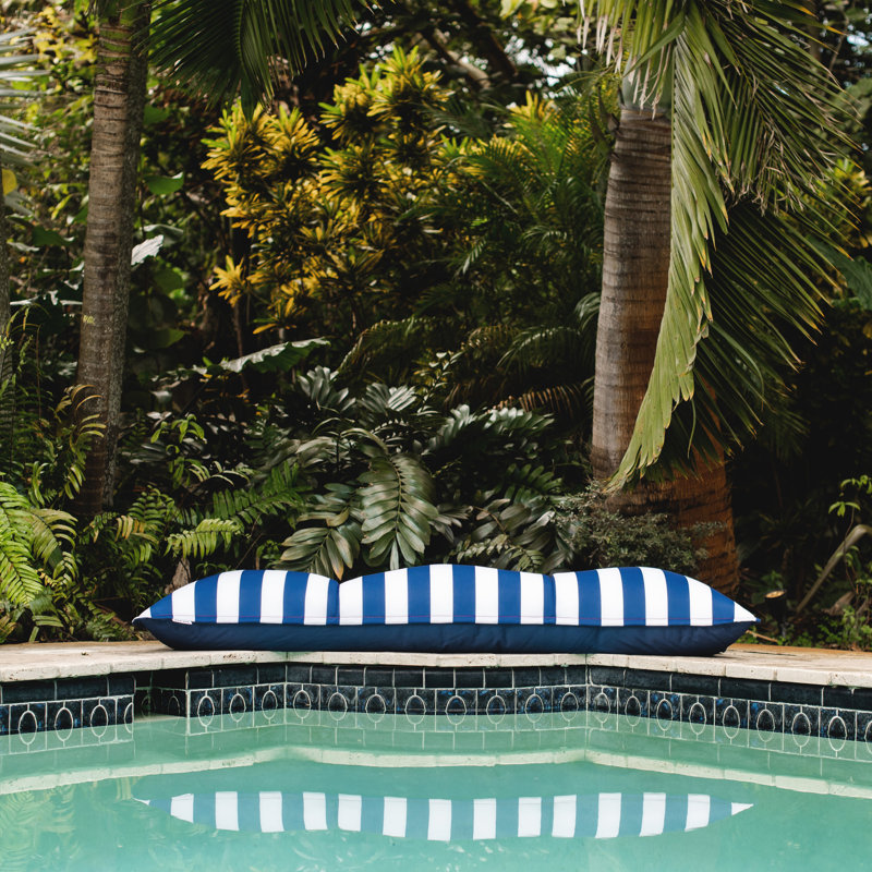 Big Joe Lagoon Lounger Pool Float, No Inflation Needed, Americana Nautical Stripe, Lagoon Lounger