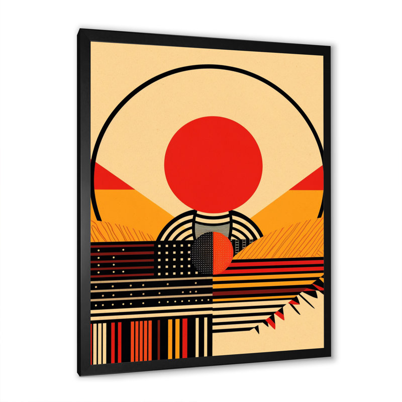 Beinteinn Red Bold Sunset II - impression, Cadre simple noir, H 20 po x l 12 po x P 1 po