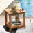 Leona Square Teak Outdoor Side Table , 20.25'' in. W 20.25'' in. D
