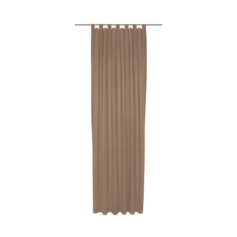 Uni Collection 100% Cotton Room Darkening Curtain Single Panel, Brown, 142cm Width x 355cm Drop
