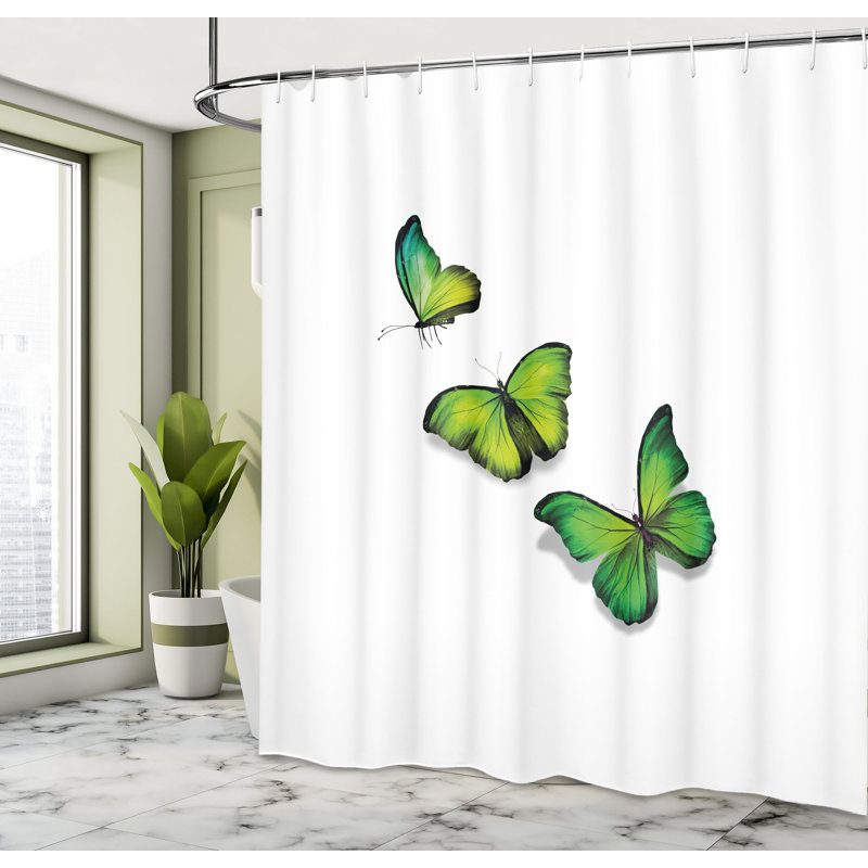 Shower Curtain Set + Hooks, 69" H x 105" W
