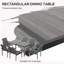 Naulakh 7 Piece Garden Dining Set 6 Seater Metal Garden Furniture Grey