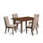 Mahogany Finish Solid Wood Top - Upholstered Dining Room Set with Butterfly Leaf-1335473039-1335473038