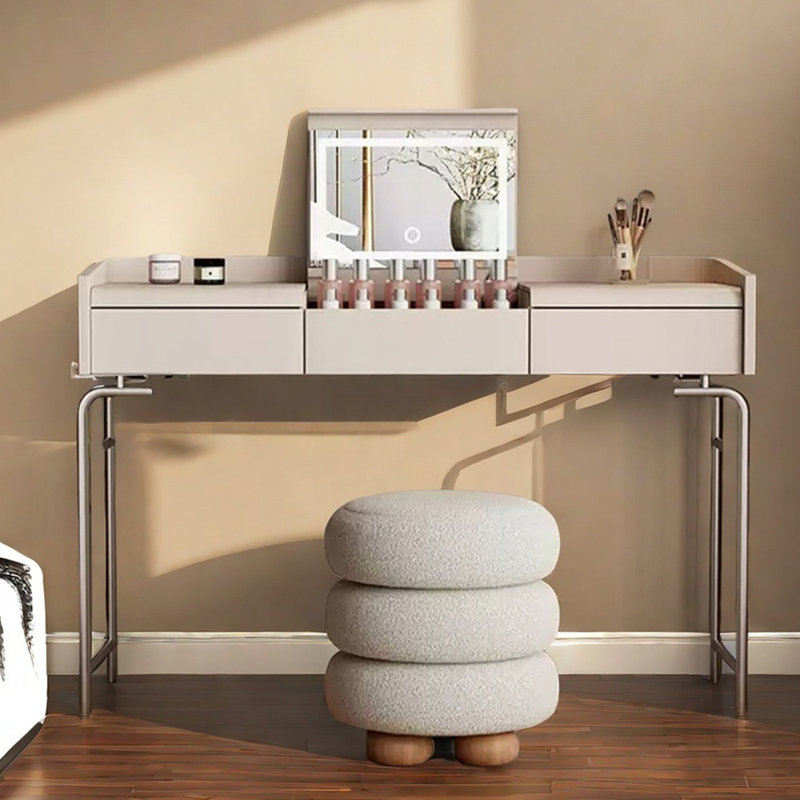 Solid wood clamshell multi-functional dresser, White