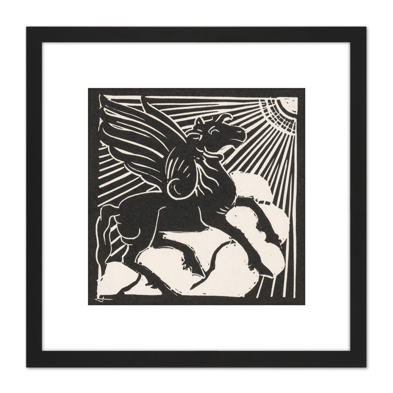 Winged Horse Pegasus Mythical Creature by Henri Jonas - Single Picture Frame Painting