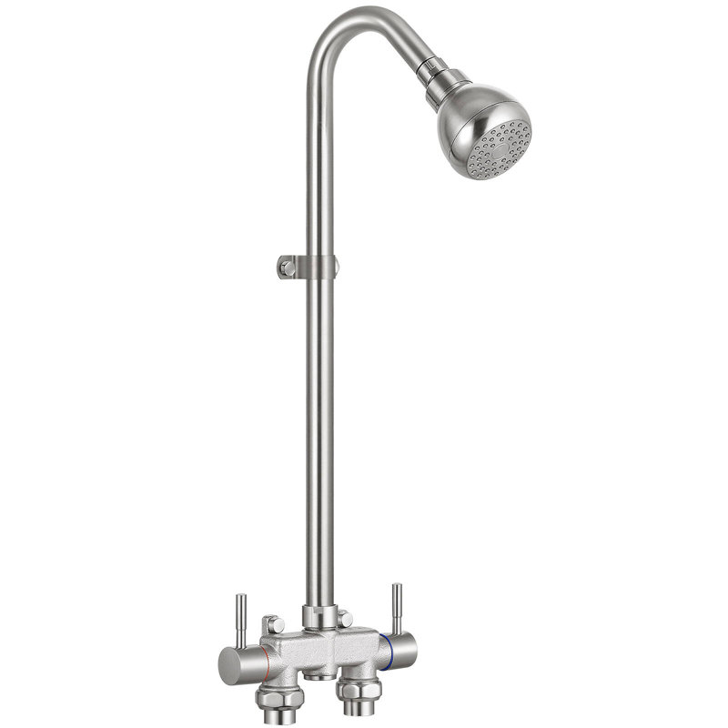 Ensemble de douche murale d'extérieur 4 po, nickel brossé