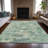 Machine Washable Indoor/Outdoor Xhevrie Teal Rug-112027281