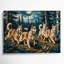 Chiens, art mural bleu sur toile Lundehund-204730488