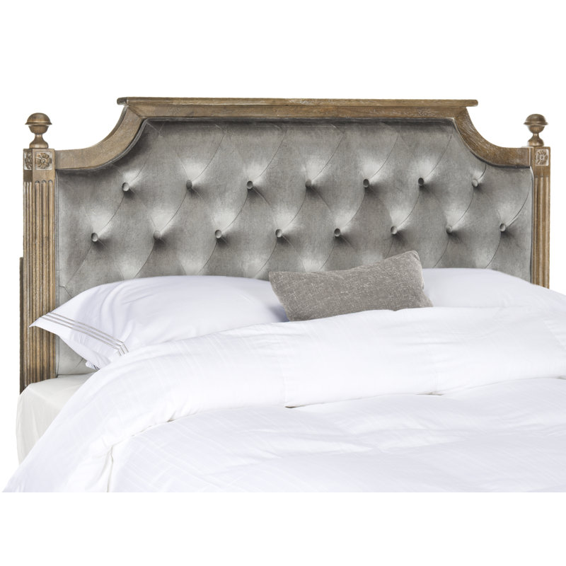 Fleur Upholstered Headboard, Gray, Queen