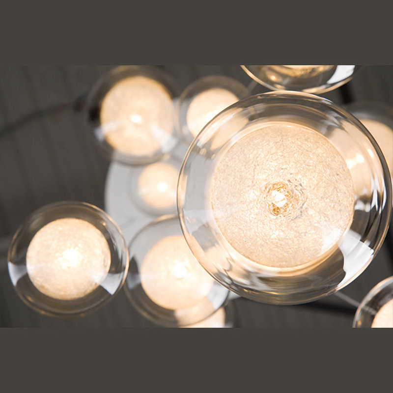 13 - Light White Cluster Pendant, Clear