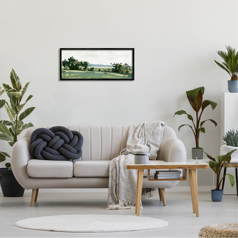 Art de giclée moderne, prairies de campagne moderne par Emma Caroline, H 13 po x l 30 po x P 1,5 po, Toile tendue