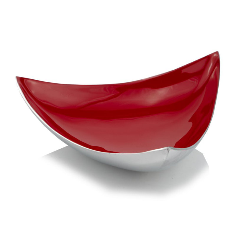 Leolar Tray - Black Enamel, Red