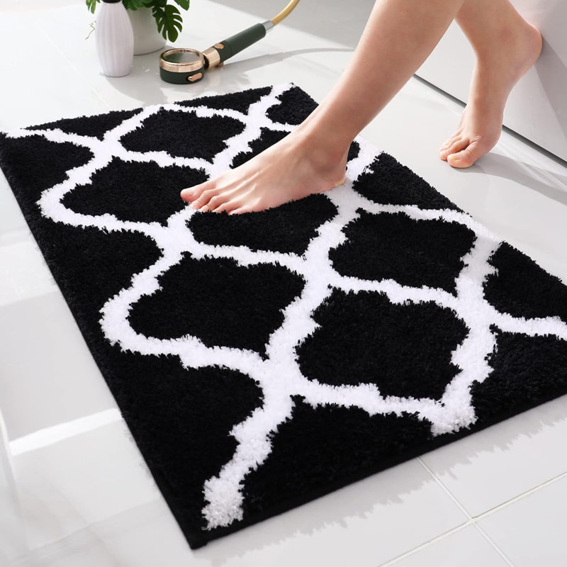 Jonson Microfiber Bath Mat, Black
