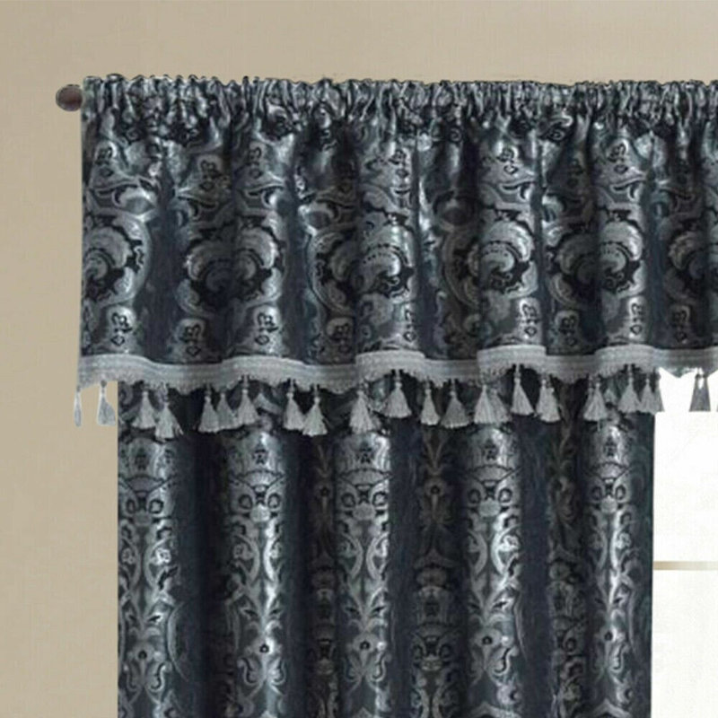 Cotton Blend Semi Sheer Curtain, Grey, 90cm Width x 108cm Drop