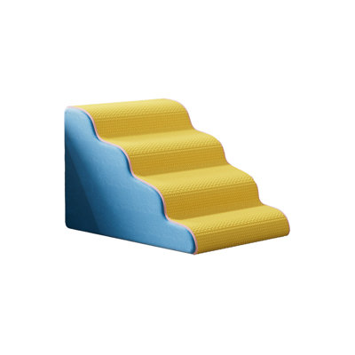 Non-Slip Pet Stairs for Bed and Sofa, 22.05x15.75x13.78 inches, Blue