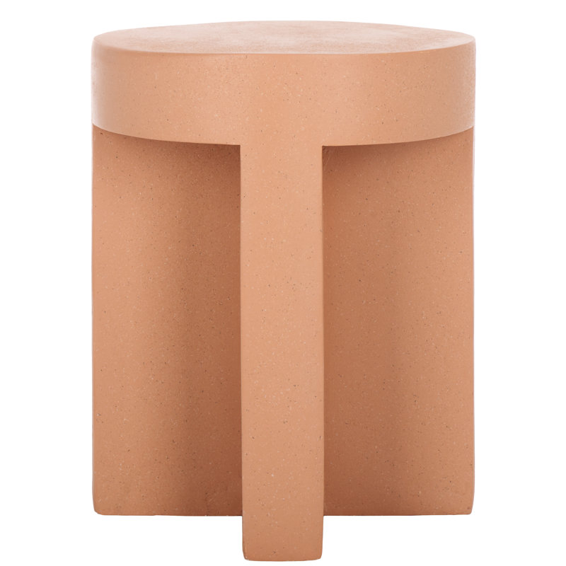 Aldrich Round Accent Table, Terracotta