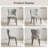 18.3'' Seat Height Modern Upholstered Wingback Dining Chair with Solid Wood Legs-1671066611