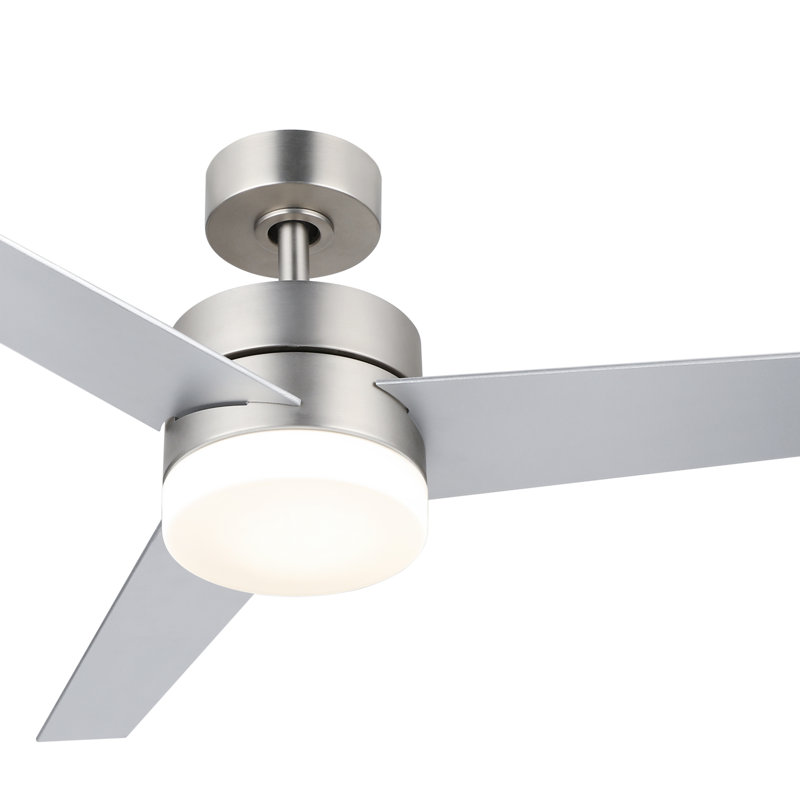 Ayvar 52'' Ceiling Fan with LED Lights, Brushed Nickel