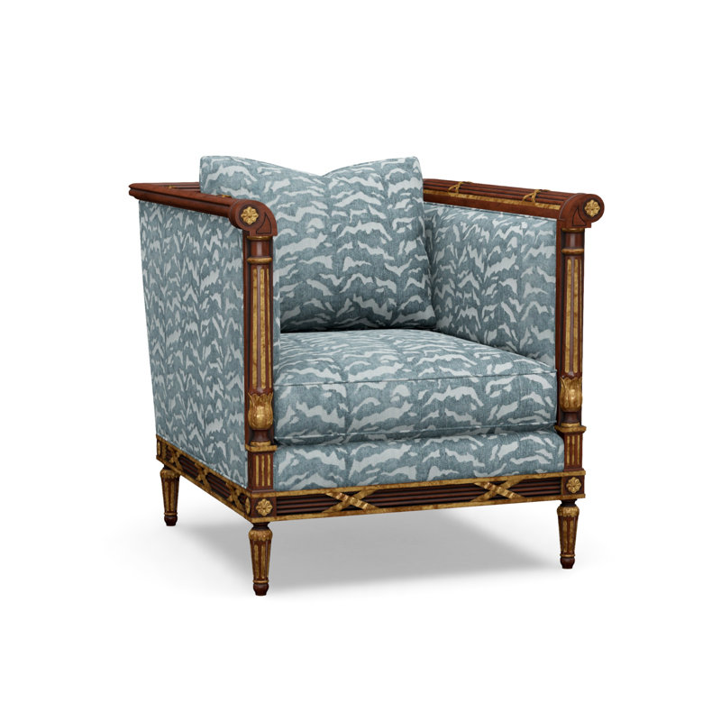 The Regent's Visit  Accent Chair, Tigre Denim
