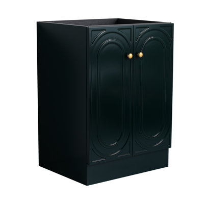 24" Freestanding Bathroom Vanity - Dark , Modern, Cabinet Soft-Close, Ample Space
