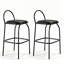 Chaise latérale à dossier plein noir (paquet de 2)-547840474-547840476