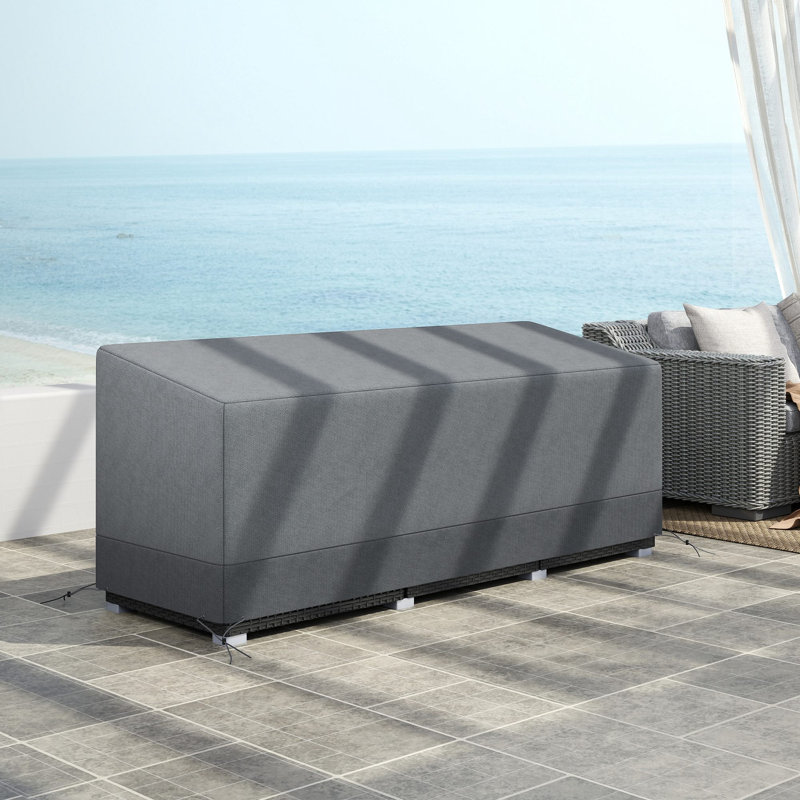 Housses pour meubles de patio imperméables 600D, 75 po x 28,3 po x 29,9 po, gris
