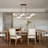 Arqam 11 - Light Dimmable Kitchen Island Linear Chandelier White Bubble Chandelier Sphere Chandelier