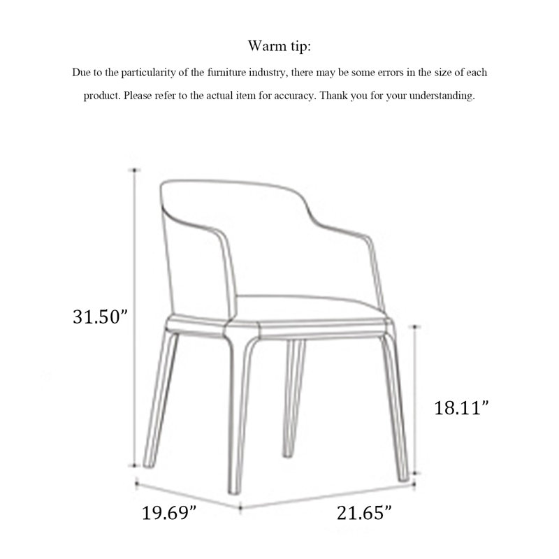 Chaise de salle à manger moderne et simple en bois de frêne et en cuir avec dossier